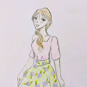 過去絵の詩さんに着色