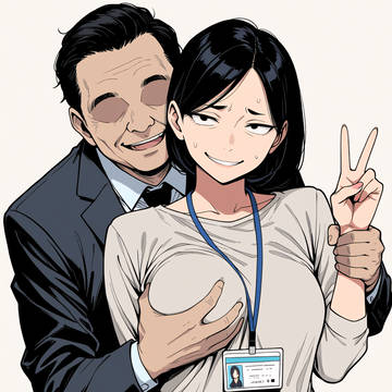 animaの三白眼OLちゃんで乳揉み