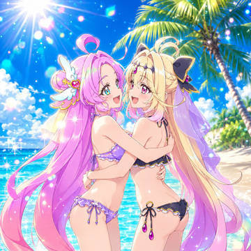 仲良し✨️💜キュアアンサー&キュアアルカナシャドウ🖤