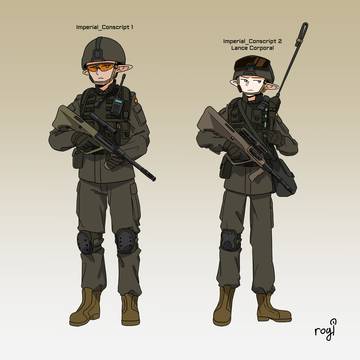 Imperial Elf conscripts