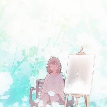 花とキャンバス