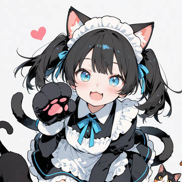 猫様たちに媚びるツインテちゃん