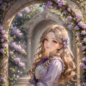 季節の花とバルコニー x pastel lilac #0014