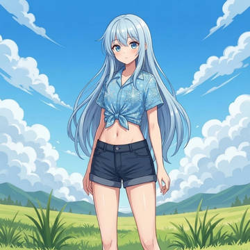 晴天に残る白い雲