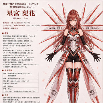 アンドロイド少女 星宮梨花 ChatGPT無料版にて生成