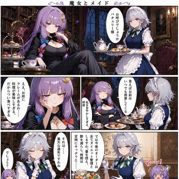 魔女と紅魔館の面々・4 魔女とメイド