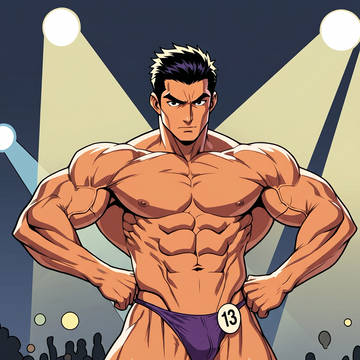 Bodybuilding pose 9