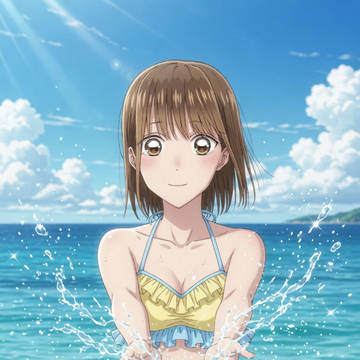 千夏先輩の海水浴