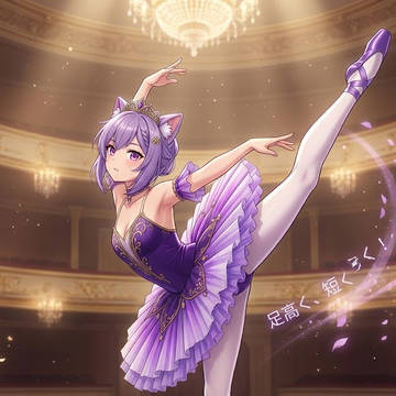 舞台で踊るレオタードのシス