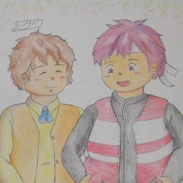 色紙 備中くんと新刊の子