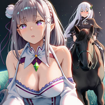 趣味絵 A260 リゼロ エミリア & エキドナ