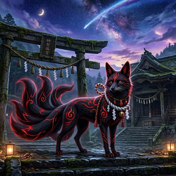 黒狐と夜空