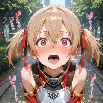 我慢出来ず漏れちゃった… (ソードアート・オンライン シリカ)