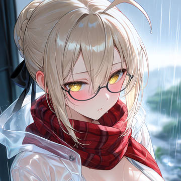 Fate 謎ヒロXオルタ すけすけレインコート(裸)姿