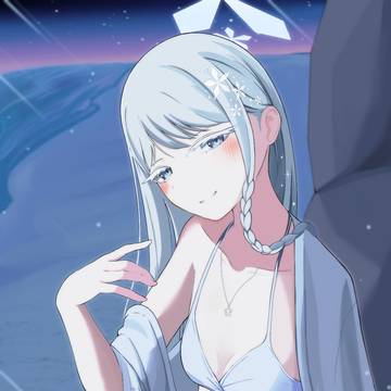 ナグサと夜の海辺にて