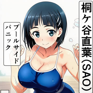 桐ヶ谷直葉プールサイドパニック（強姦1枚漫画）