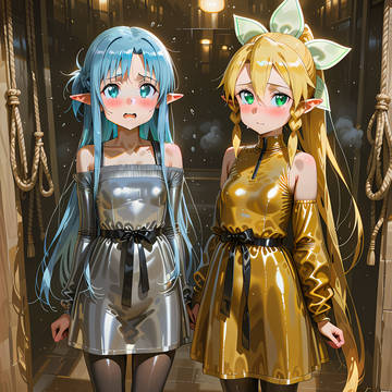 [COM]Asuna x Leafa - Shiny Dress