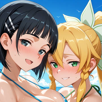 桐ヶ谷直葉&リーファ ビキニ