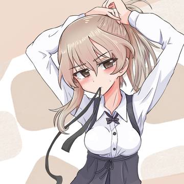 後ろ結びの(最中の)愛里寿ちゃんだー