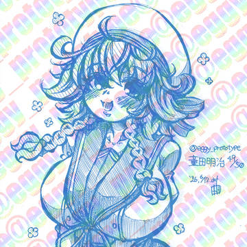 にじさんじ童田明治を五十回描いたら画力上がってる説 49/50