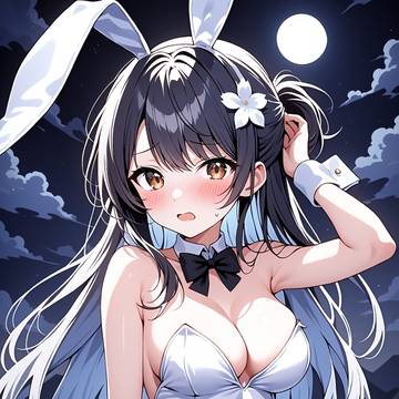 白バニーガール