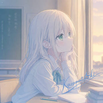 物思いにふける夕暮れ