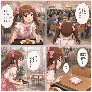 フードコートにて…