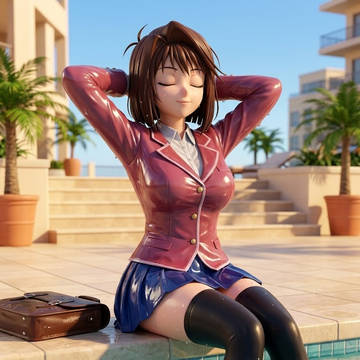 Tea soaked at the pool