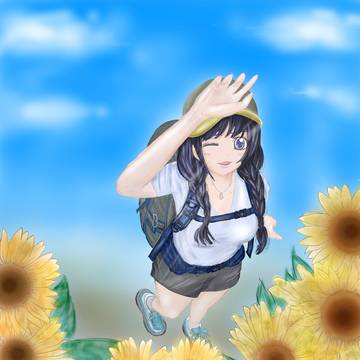 なとぅのリュック少女