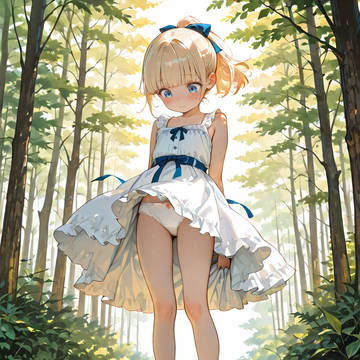 金髪ポニテちゃん ぱんちら