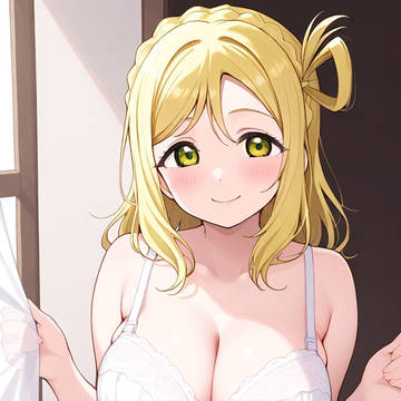 小原鞠莉 純白ランジェリー