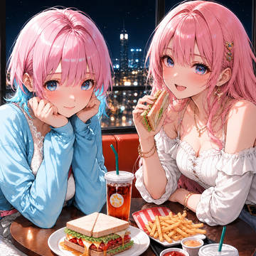 桃瀬蒼の日常 #20 姉と過ごす夜のカフェ