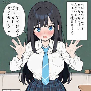 【BOOTHにて続き公開!】大きすぎて揉まれちゃうJK♡
