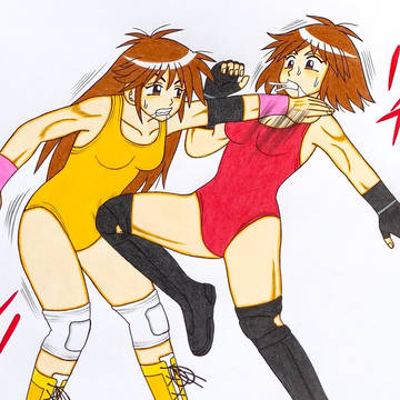 プロレス娘vs田村祐子。