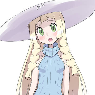 例のセーターを着たリーリエ