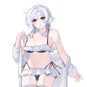 黒紐白フリル