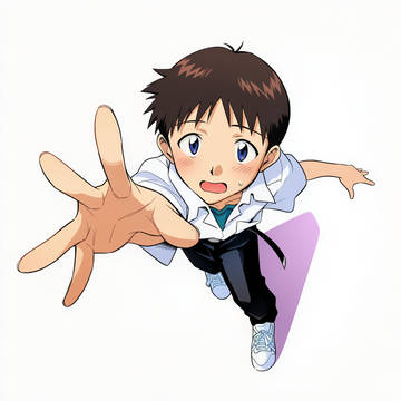 追いかけるシンジ君