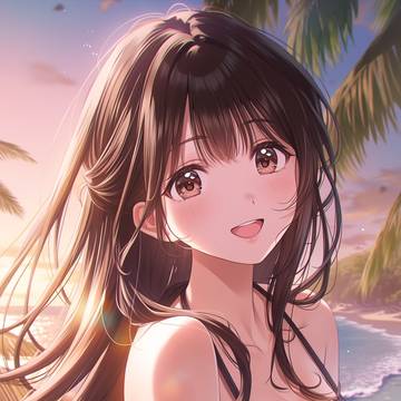 サンセットビーチの競泳水着ちゃん(6/13)