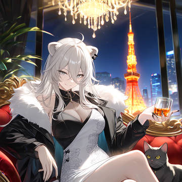夜を支配する白獅子