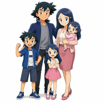 Ash and Dawn family