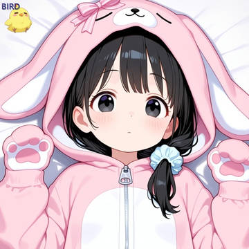かわいいパジャマ姿で