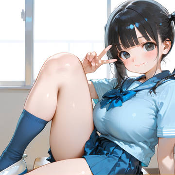 青色も似合うでしょ！