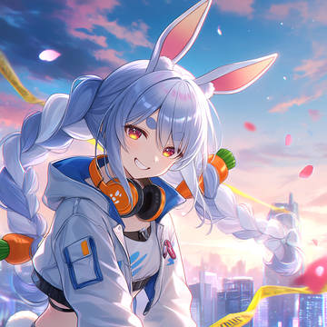 未来都市のいたずら兎