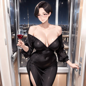 黒ドレスでお酒をたしなむ1日