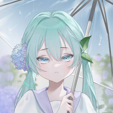 あじさいとミク