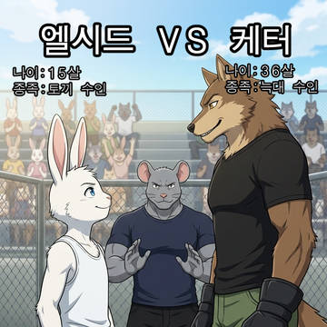토끼 수인 VS 늑대 수인