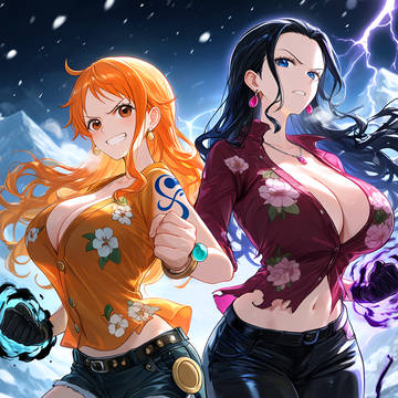 Nami and Nico Robin