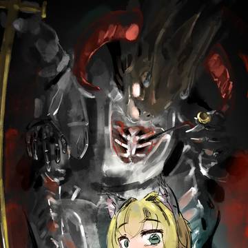 Defeat huge monster
