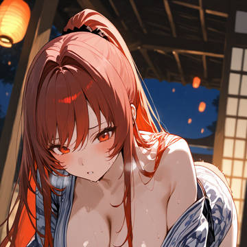 縁側でイチャイチャする赤ラピその2