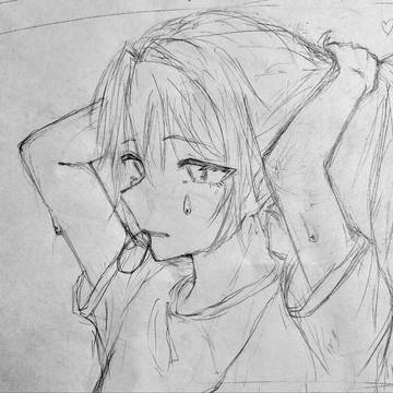 部活の女の子。